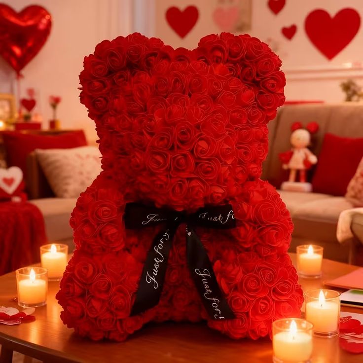 Rose Teddy Bear Valentines Day